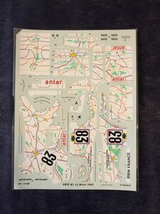 スタジオ27 1/24 BMW M1 マップ オブ フランス ル・マン 1980 NGデカール