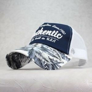 ★Authentic leafツバ メッシュキャップ メンズ レディース アメカジ 野球帽 NV★