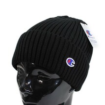 Champion チャンピオン ニット帽 ダブルワッチ ブラック　ニットキャップ 帽子 メンズ レディース アウトドア 超暖　ニット帽_画像1