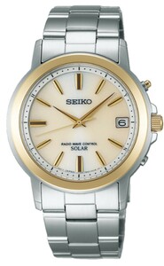 SEIKO セイコーウオッチ ソーラー電波 ★箱 説明書 保証書付★メンズ 腕時計 白文字盤 SBTM170/ 7B52-0AF0 裏蓋刻印 