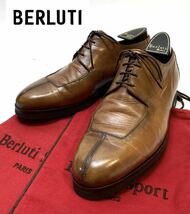 BERLUTI SPORTS Uチップレザーシューズ ベルルッティスポーツ オックスフォード ダービー 革靴　ドレスビジネス スクリット パティーヌ8_画像1
