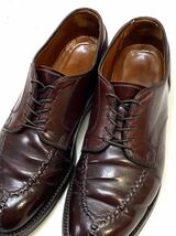 ALDEN 2210 cordovan leather Uチップ バーガンディ オールデン コードバンレザーシューズ 革靴 ドレスshoes ビジネス レースアップ 7D_画像6