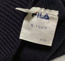 FILA フィラ　　 男の子　１２０センチ　紺＆赤　セーター　毛１００%_画像2