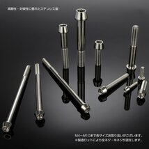 M8×35mm P1.25 シルバー テーパーヘッド キャップボルト SUS304 ステンレス 六角穴付きボルト TB0038_画像3