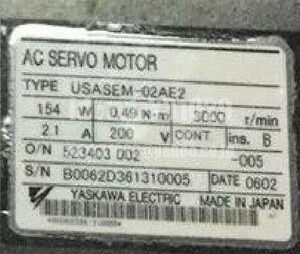 送料無料★新品 YASKAWA サーボモーター USASEM-02AE2 ◆保証