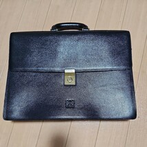 ケトン専用 ブリーフケース ビジネスバッグ LOEWE ロエベ レザー ブラック _画像1