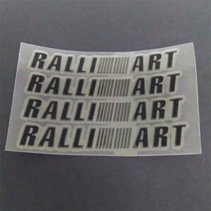 RALLIART ラリアート  ステッカー デカール ４個組 (黒文字）の画像1