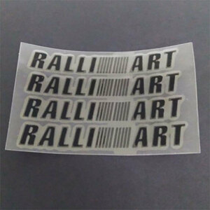 RALLIART ラリアート　　ステッカー　デカール　４個組 (黒文字）