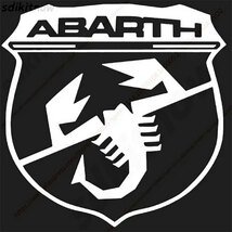 ABARTH　アバルトエンブレム　ステッカー　デカール　　ホワイト　1枚_画像3