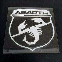 ABARTH　アバルトエンブレム　ステッカー　デカール　　ホワイト　1枚_画像1