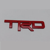 TRD 3D金属エンブレム レッド_画像1