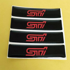 STI　 エポキシ　３Dステッカー　４個セット