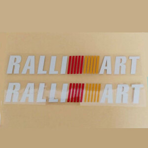 RALLIART ラリアート　ステッカー　デカール　白（ホワイト）２枚セット