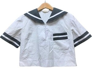 to_7396 熊本県 八代市立 第一中学 夏服 半袖 指定セーラー服 サイズ L程度 abonne ecole MITSUTA ミツタ 製　制服