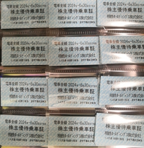 最新 即決 相鉄株主優待乗車証 120枚 2024年6月30日まで 匿名配送 ネコポス