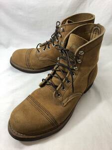 ■ REDWING レッドウイング IRON RANGE アイアンレンジ キャップトゥ スエード ラフアウト 8113 US8 26cm ●230720