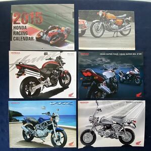 YAMAHA バイク カタログ パーツカタログ ポスター カレンダー6枚 CB400 SUPER FOUR HONET Monkey・Limited VTR 2015HONDA RACING CALENDAR 