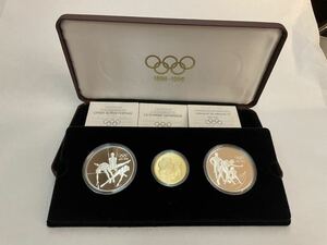 希少 1896-1996 IOC 近代オリンピック 100年記念 コインセット 金貨1枚銀貨2枚 プルーフ　第一次 カナダ