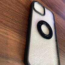 e110 iPhone 13 ケース クリア 透明 リング付き スタンド機能 耐衝撃 滑り止め 指紋防止 黄変防止 ストラップホール付き (6.1インチ) 対応_画像10