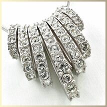 SWAROVSKI｜スワロフスキー ネックレス【アクティ】シルバーカラー 7連 リング クリア ラインストーン クリスタルガラス ブランド et760_画像1