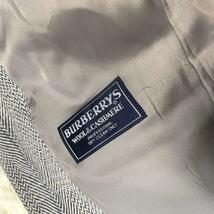 美品◆希少L◆バーバリー【カシミヤ ヘリンボーン】BURBERRYテーラードジャケット バーバリーズ 2B 総裏 グレー サイドベンツ Burberry _画像5