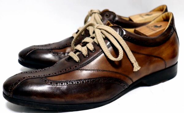 [良品] イタリア製革靴　Trading Post 42 26㎝　ビジネスシューズ　ブラウン　高級靴　本革　レザー　フォーマル　紳士　ドレス　送料無料