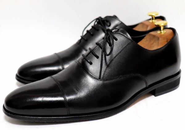 [使用回数　少] ビッグサイズ　ＬＥＳ ＭＵEＳ　27㎝EEE ビジネスシューズ ブラック　外羽根　幅広　フォーマル　紳士靴　本革　送料無料！