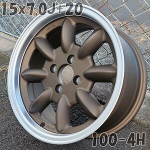 2本セット!! 15x7.0J+20 PCD 100 4H 15インチ 7j pcd 100 4穴 CB 73.1 新品ホイール マットサンドブロンズ WR110-BR トレーラー ジェット