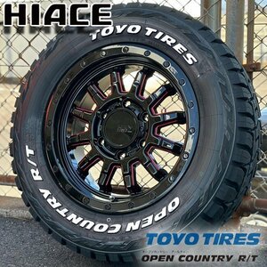 車検対応 200系 ハイエース 新品 16インチ タイヤホイールセット TOYO オープンカントリー RT 215/65R16 ホワイトレター