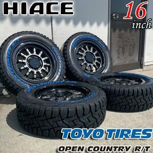 超人気!! 200系 ハイエース 新品 16インチ タイヤホイールセット TOTO オープンカントリー RT 215/65R16 車検対応 ホワイトレター