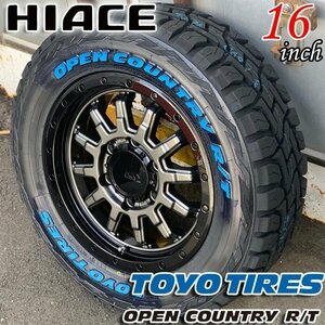 数量限定在庫 200系 ハイエース 新品 16インチ タイヤホイールセット TOTO オープンカントリー RT 215/65R16 車検対応 ホワイトレター