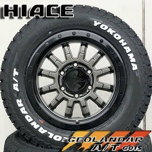 即納!! 新品 16インチ タイヤホイールセット ヨコハマ ジオランダー AT G015 215/65R16 車検対応 200系 ハイエース ホワイトレター