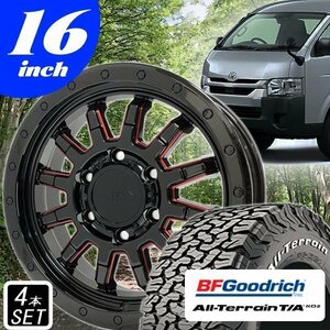 ホワイトレター BF Goodrich グッドリッチ オールテレーン T/A KO2 215/70R16 200系 ハイエース 16インチ タイヤホイール 4本セット