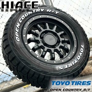 ホワイトレター 200系 ハイエース 新品 16インチ タイヤホイールセット TOTO オープンカントリー RT 215/65R16 車検対応