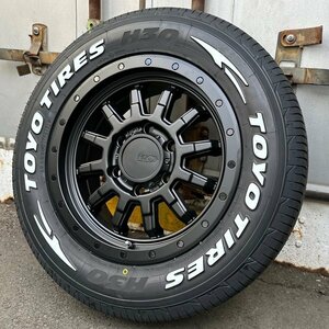 新作タイヤ 200系 ハイエース 新品 16インチ タイヤホイールセット 4本 トーヨー H30 215/65R16 車検対応 ホワイトレター ブラックレター