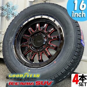 新品 グッドイヤー アイスナビ SUV スタッドレス ハイエース レジアスエース 200系 16インチタイヤホイールセット 215/65R16 冬用 スノー