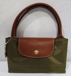 《ジャムルK》 Kg1215-104◆送料無料◆ ロンシャン LONGCHAMP ル・プリアージュオリジナル ナイロン×レザーカーキ×ブラウン バッグ