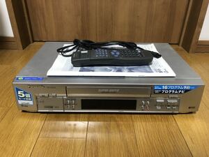 Panasonic パナソニック S-VHS ビデオデッキ NV-HS10 再生ok 簡易動作確認　リモコン 説明書　VHS