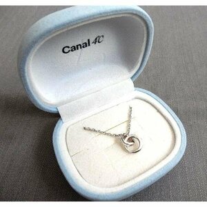 良美品 　『Canal ４℃』ダブルループネックレス　　SILVER 2021