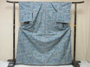 1円 良品 正絹 着物 本場大島紬 マルキ 森林 立木 樹木 高級 袷 身丈158cm 裄64cm◆逸品◆【夢職】★★★★