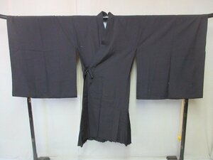 1円 良品 正絹 法衣 縮緬 色衣 紫色 無地 筒井法衣店 京都 法衣 装束 お寺 神社 身丈117cm 裄87cm◆逸品◆【夢職】★★★★