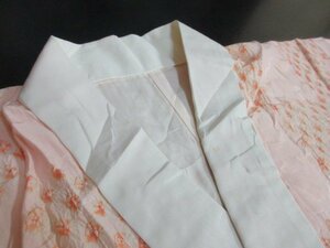 1円 良品 正絹 縮緬 長襦袢 正月 市松 蜘蛛絞り 鹿の子 おしゃれ 袷 身丈125cm 裄67cm【夢職】★★★