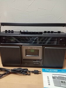 【ジャンク】4バンド ステレオラジオカセットレコーダー TELECORD Model CTR-810 昭和レトロ ラジカセ アンティーク マイナーブランド 