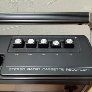 【ジャンク】4バンド ステレオラジオカセットレコーダー TELECORD Model CTR-810 昭和レトロ ラジカセ アンティーク マイナーブランド の画像10