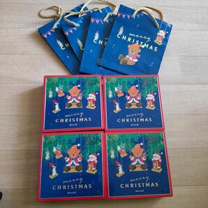 【まとめ買い】モロゾフ クリスマス クッキー缶 プレゼント＆ラッピング用 4個