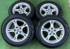 マツダ RX-8純正16インチホイール 4本 7.5J +50 5H 114.3 スタッドレスタイヤ225/55R16 ☆アクセラ アテンザ プレマシー MAZDA クムホ★A65