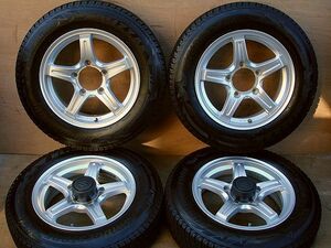 スズキ・ジムニー/　アルミ＆175/80R16ブリヂストン・ブリザックDM-V2　中古４本SET　5.5J＋25　PCD139.7　5穴