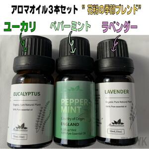 【３種オイルセット】花粉の季節ブレンド　風邪など鼻炎などで辛いときに