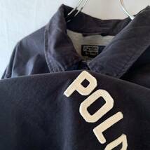 《名作》90s Polo by Ralph Lauren ラルフローレン コーチジャケット ヴィンテージ ネイビー 濃紺 L_画像3