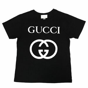 【グッチ】本物 GUCCI ロゴ Tシャツ トップス サイズS コットン100% 男性用 メンズ イタリア製